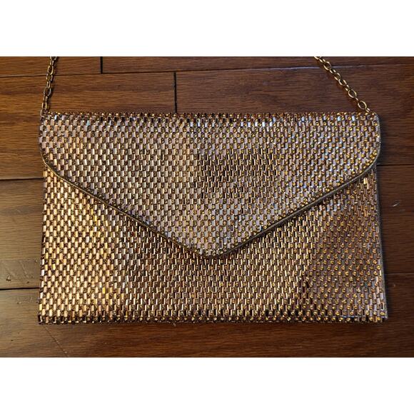 Unbranded Handbags - Unbranded Rose Gold Beaded Purse Bag Crossbody Purse Prom Wedding Bag